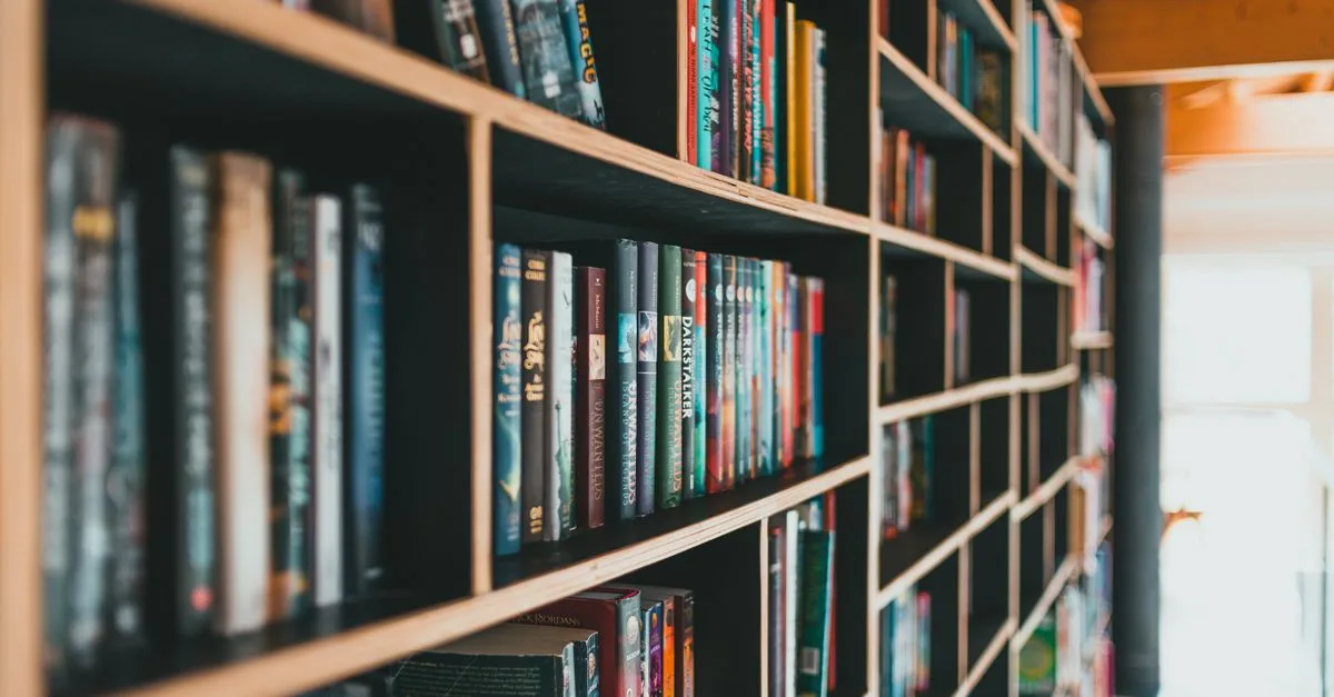 Книжные стеллажи в библиотеке вуза
